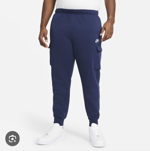 Nike Other - Nike Men's Blue Fleece Cargo Joggers NWT Size XXL